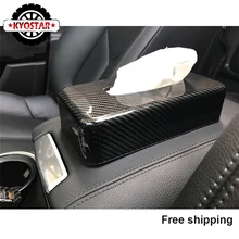 Настоящие коробки для салфеток из углеродного волокна держатель для салфеток Авто интерьерные аксессуары для автомобильных офисных бумажных полотенец