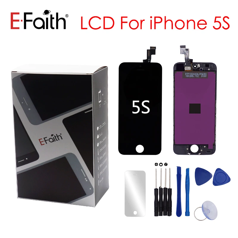 1pcs LCD Display For iPhone 5S With Touch Screen Digitizer Assembly Black Color No fingerprint features | Мобильные телефоны и