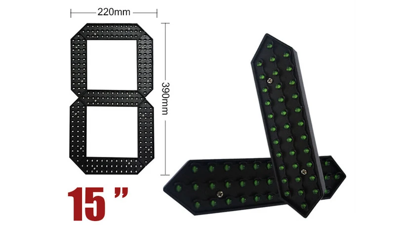 1 15 Inch Green Color 7 Seven Segment LED Digital Number Display Module