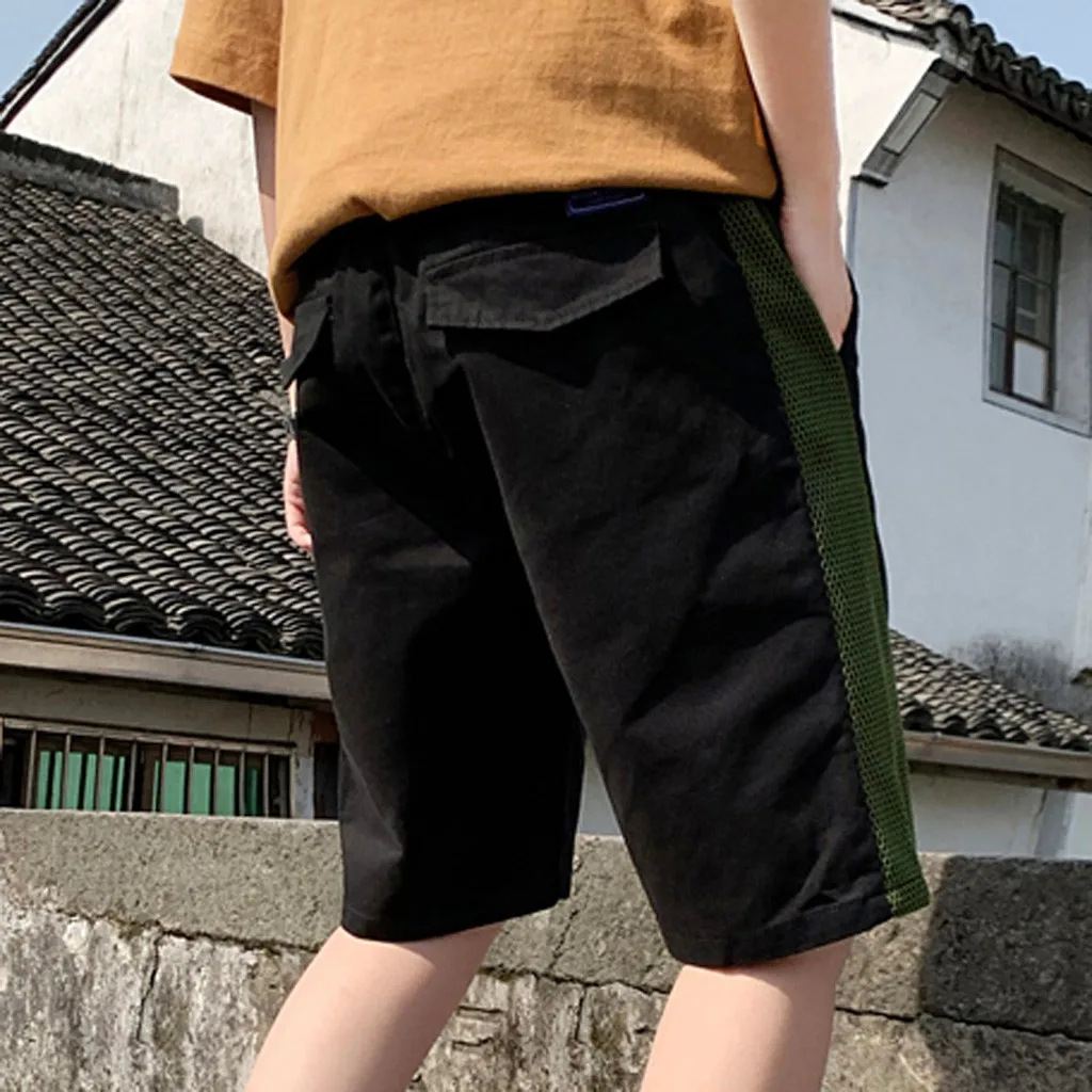 2019 solide Sommer Mens Strand Shorts Baumwolle Große Größe Männer Casual Männlichen Shorts Sommer Baumwolle Casual Kordelzug Taille Shorts