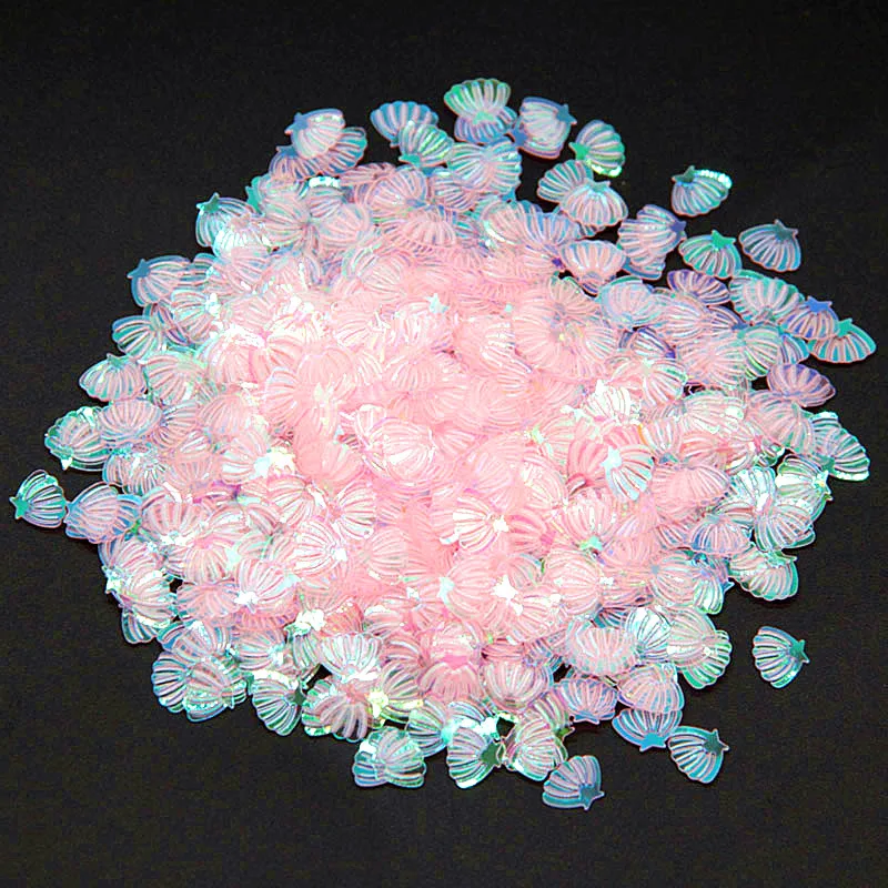 

Heart Plum Shell Transparent Pink PVC Loose Sequins Glitter Paillettes for Nail Art Manicure Sewing Wedding Decor Confetti 20g