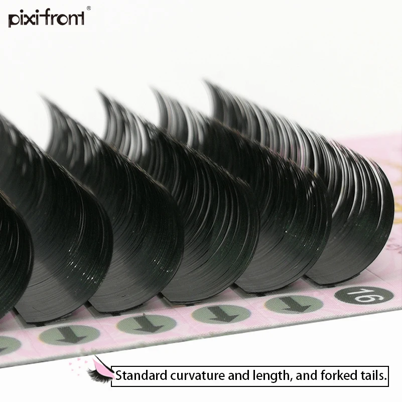 PIXIFRONT 16Rows Ellipse Flat False Eyelash Extensions Soft Flat Roots Split Tips False Eyelash,individual false mink lashes PIXIFRONT 16Rows Ellipse Flat False Eyelash Extensions Soft Flat Roots Split Tips False Eyelash,individual false mink lashes