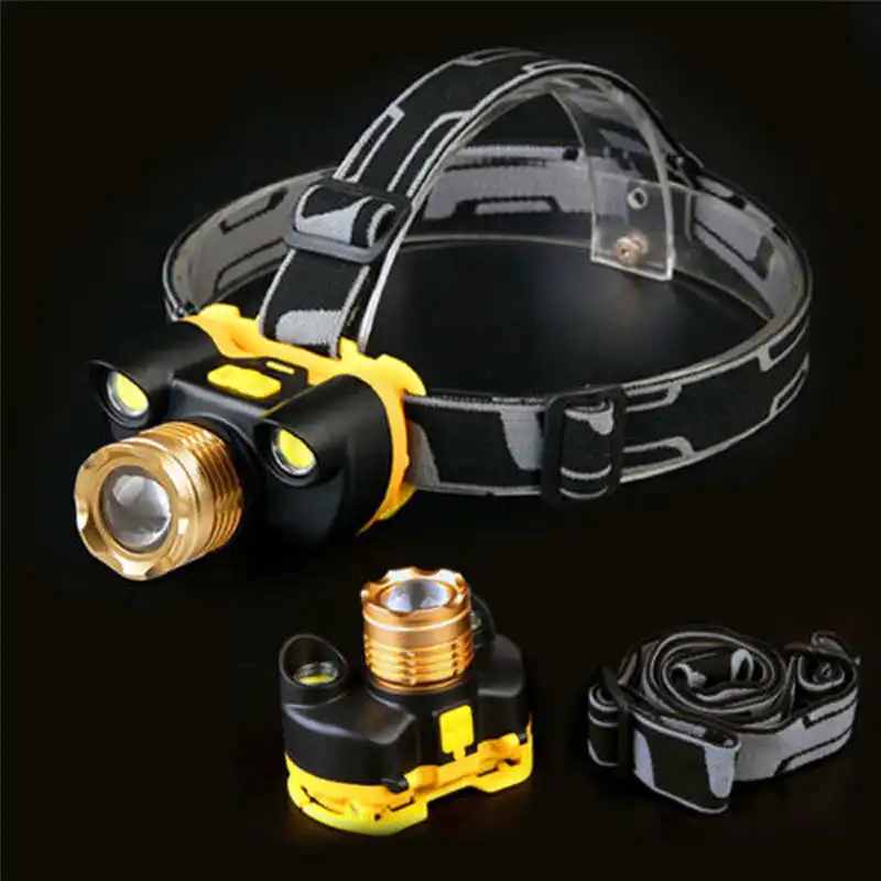 Zoomable 15000LUMENS 3X XM-L T6 LED 18650 Headlamp Head Light Torch Lamp led flashlight head flashlight rechargeable #4A29 (4)