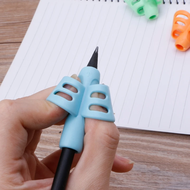 3 шт двухпальцевая ручка Силиконовая детская ручка для карандашей Обучающие инструменты для письма ручка для письма