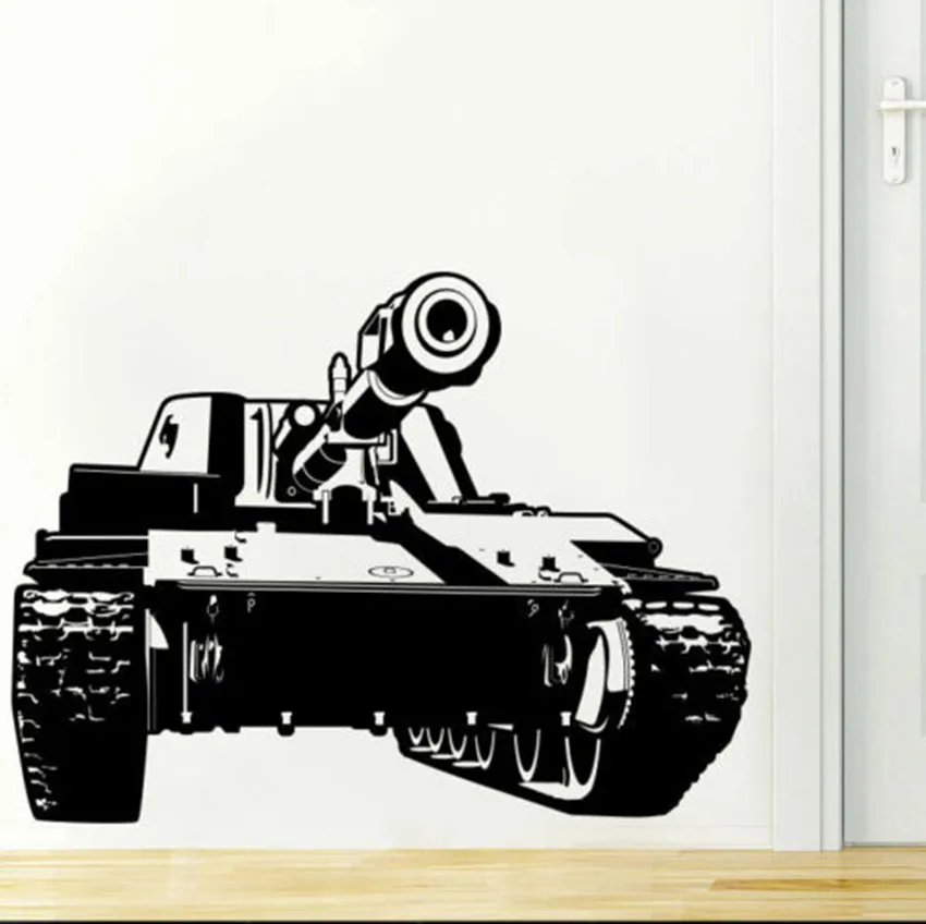 

New High Quality Vinyl Military US Army Tank Wall Decal Art Decor Sticker Vinyl Home Decoration Boys Kids Room Wall Mural A-99