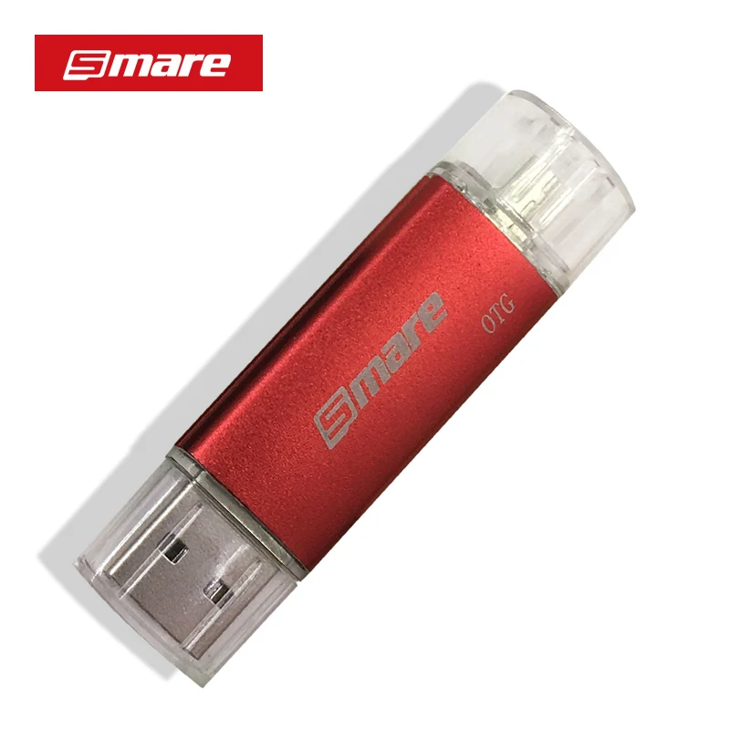 Флеш-накопитель Smare otg USB флэш-накопитель смартфон 16gb32 GB/64 GB/128 GB флеш-накопитель флеш-диск USB 2,0 для смартфона - Цвет: Красный