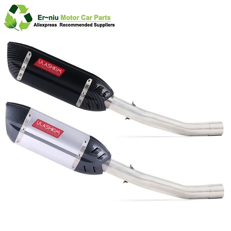 

Motorcycle Exhaust Escape Muffler Middle Contact Pipe Full System Slip-On For KAWASAKI ZX 10R ZX10R ZX-10R 2008 2009 2010