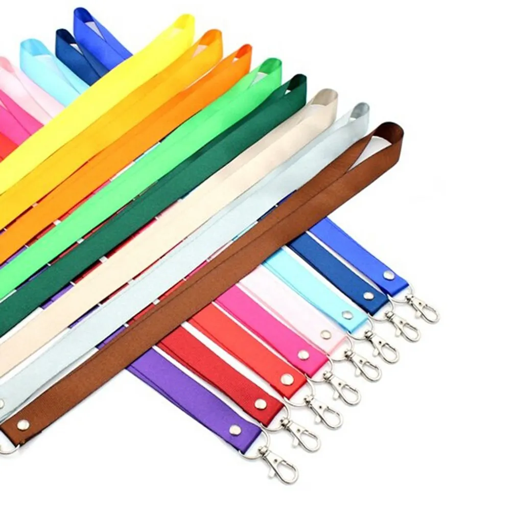 

JINHF 1PC multicolor Lanyards Neck Strap For ID Pass Card Badge Gym Key / Mobile Phone USB Holder DIY Hang Rope Lariat Lanyard