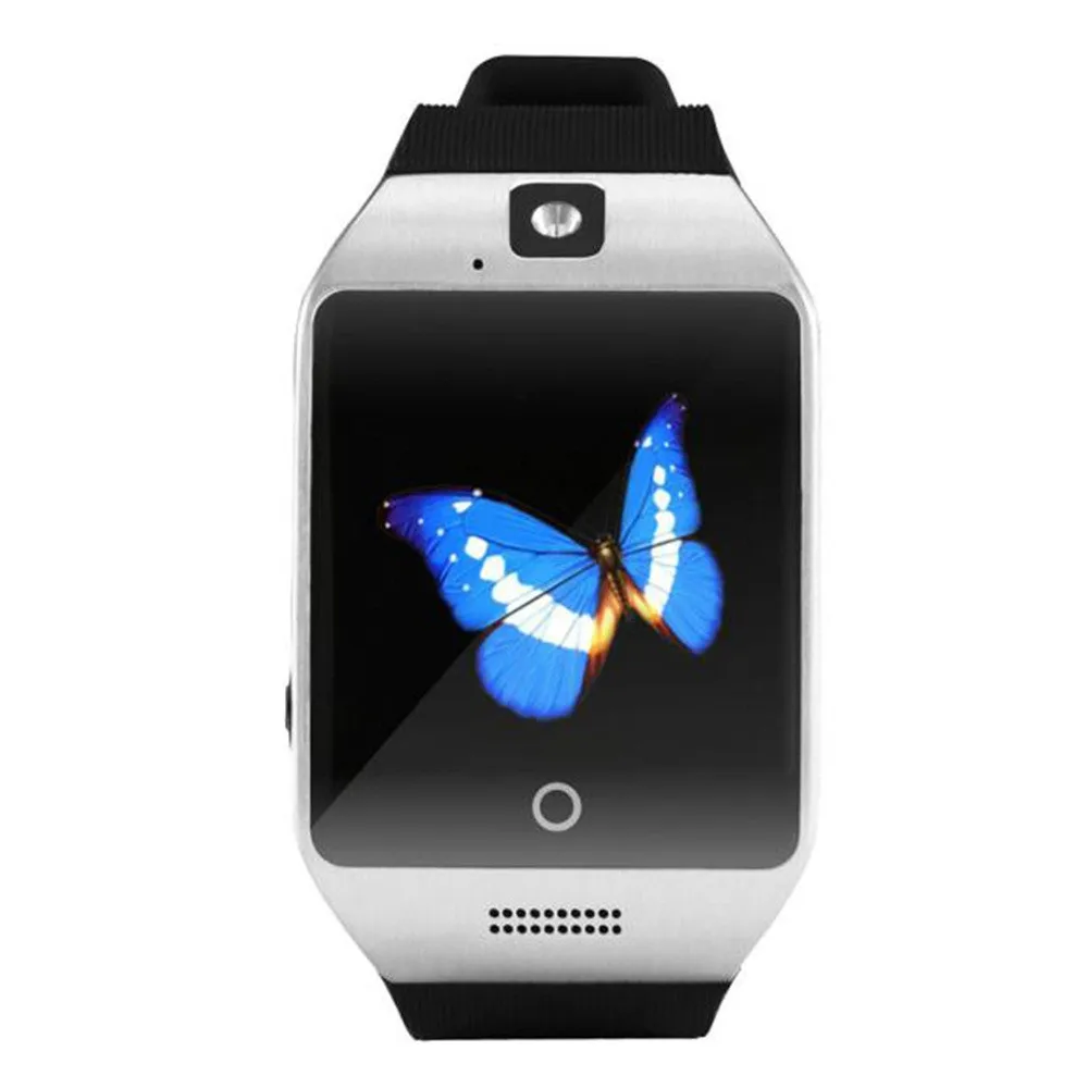 Спортивные Bluetooth Смарт часы с sim-слотом MP3 аудио плеер с камерой сенсорный экран громкой связи Cal будильник для Android - Цвет: Серебристый