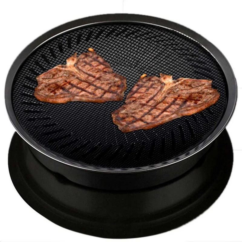 1pcs BBQ Net Grill Mat Round/Rrtangle BBQ Grilling Mesh Non Stick