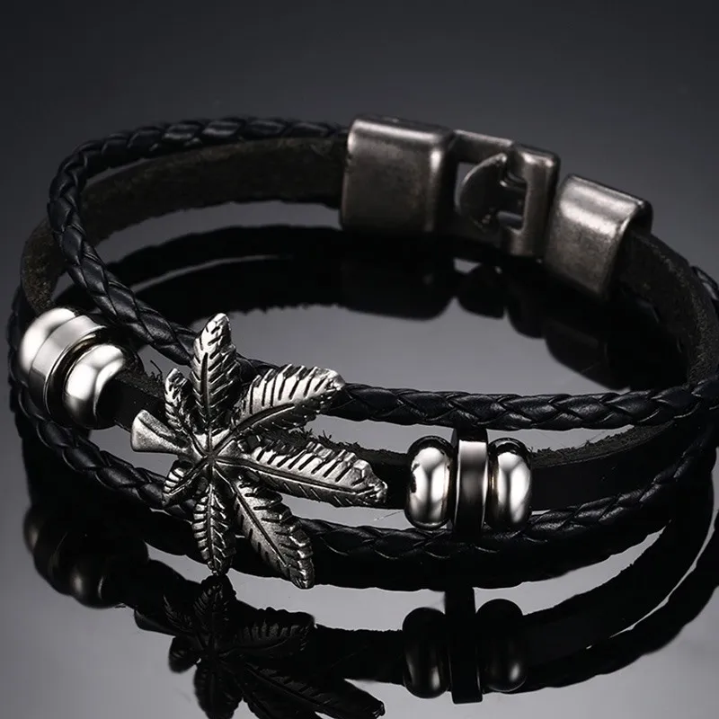 Мужской кожаный браслет 8 5 дюйма|leather bracelet with pearls|leather and metal braceletleather strips for sale |