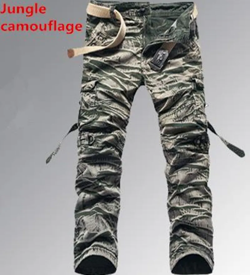 ZOOB Майли военные армейские камуфляжные брюки карго размера плюс мульти-карманные брюки повседневные мешковатые брюки карго для улицы мужские(без пояса