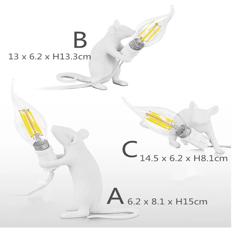 Современный Креативный дизайн смоляный стол с мышкой лампа детская спальня прикроватная настенная настольная лампа для бара кофейного магазина декоративное освещение