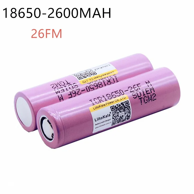 2018 Liitokala Оригинал 3 7 V 18650 2600mAh батареи перезаряжаемые ICR18650-26FM безопасные для