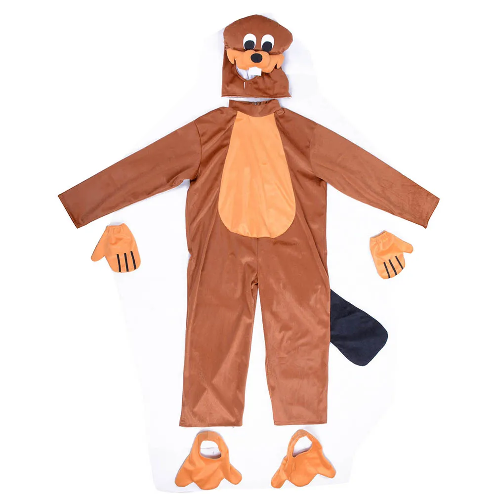 Child Beaver Cosplay Costume Kids Animal Costumes Fancy Dress Anime Onesie Jumpsuit with Headwear Flippers Children's Day Gift Child Beaver Cosplay Costume Kids Animal Costumes Fancy Dress Anime Onesie Jumpsuit with Headwear Flippers Children's Day Gift