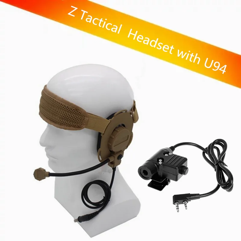 HD01 Z Тактическая гарнитура Bowman Elite II с U94 PTT для BaoFeng Задняя фотография Детская