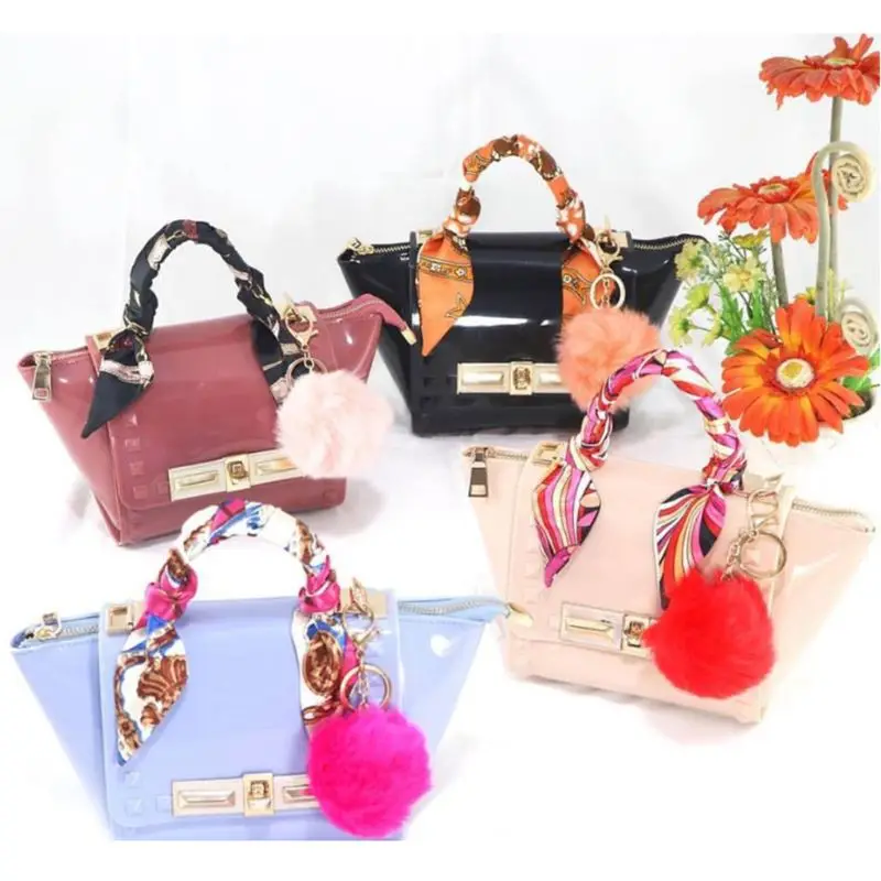 

Fashion Women Small Ribbon Scarf Hair Band Bag Tied Handle Silk Wraps