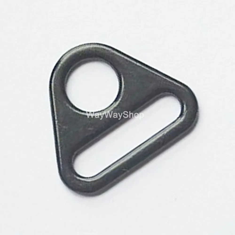 

10 PCS 25mm 1" Adjuster Triangles Dee Ring with Bar for Swivel Belt Buckles Trouser Bag Jacket Black