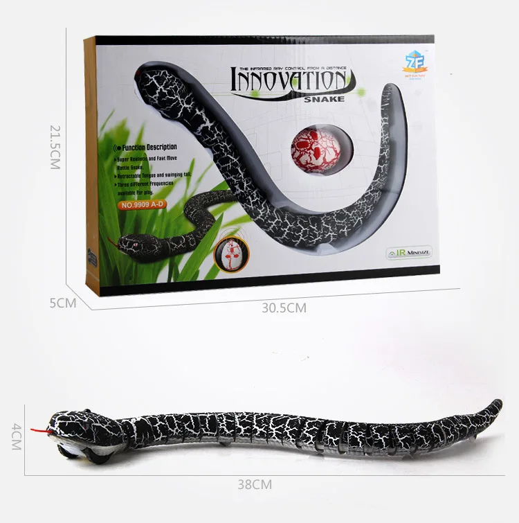 Novo Brinquedo Complicado Simulação Cobra Naja Novidade Controle Remoto Truque Terrível Travessura rc Snaker Jardim Adereços Ovo 2020 14 Animais e robôs por radiocontrole