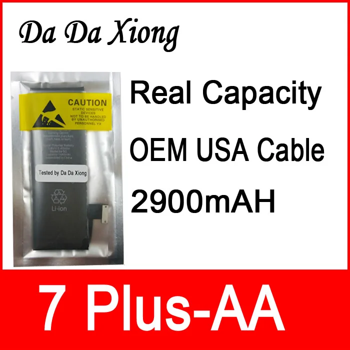 

10pcs/lot Real Capacity China Protection board 2900mAh Battery for iPhone 7 Plus zero cycle replacement repair parts 7Plus-AA
