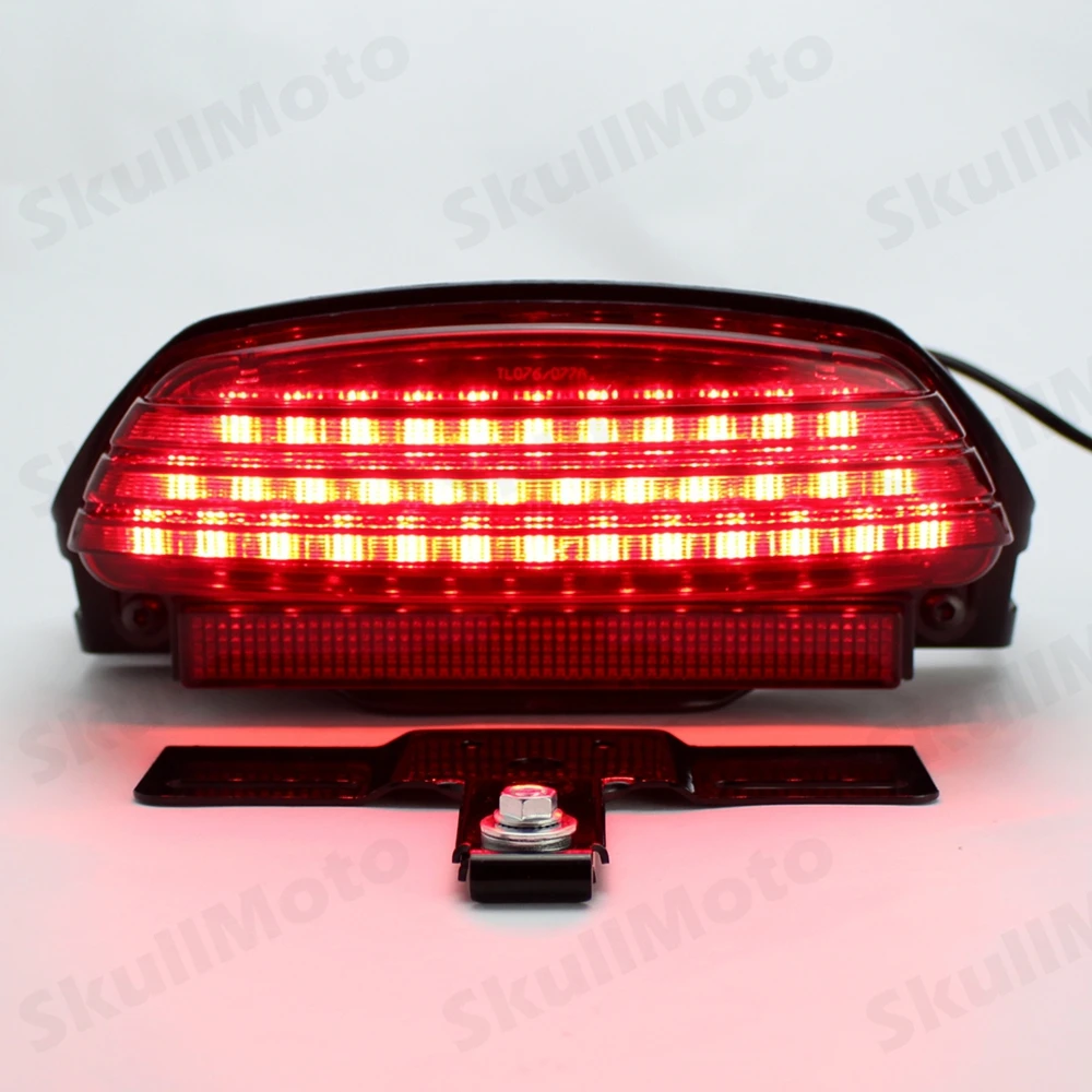 

Motorbike Parts Red Tri-Bar Fender LED Tail Light + Bracket For Harley Softail FXSTC FXSTB 2006 2007 2008-2013 2014 2015 2016