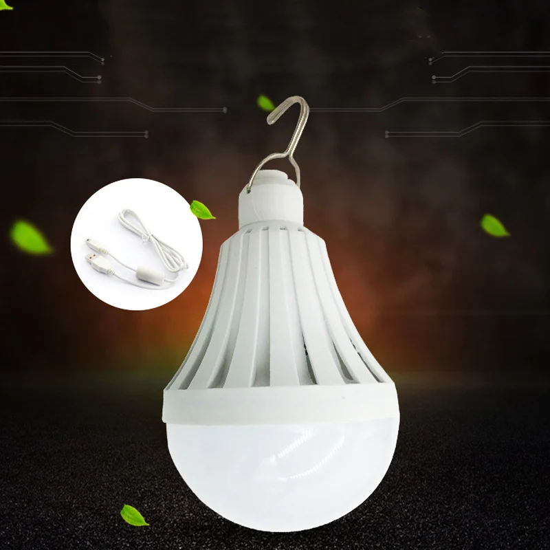 USB Rechargeable LED Bulb Light 110V 220V 10W 20W 30W 40W Smart Emergency Lamp Outdoor Lighting for Fishing Camp  (12)