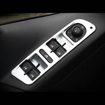 

Fit For Tiguan 2012 2013 2014 2015 ABS Matte Interior Door Armrest Trim Window Lifter Button Switch Cover Bezel accessories 4pcs
