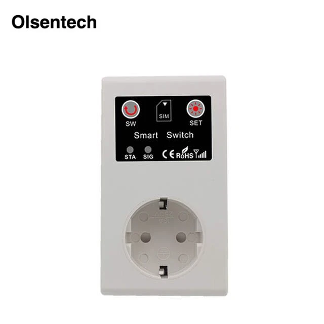 EU Smart Intelligent Sockets GSM Power Socket 16A Remote Control SMS Switch Relay Outlet 3000W Call Android App Home Automation