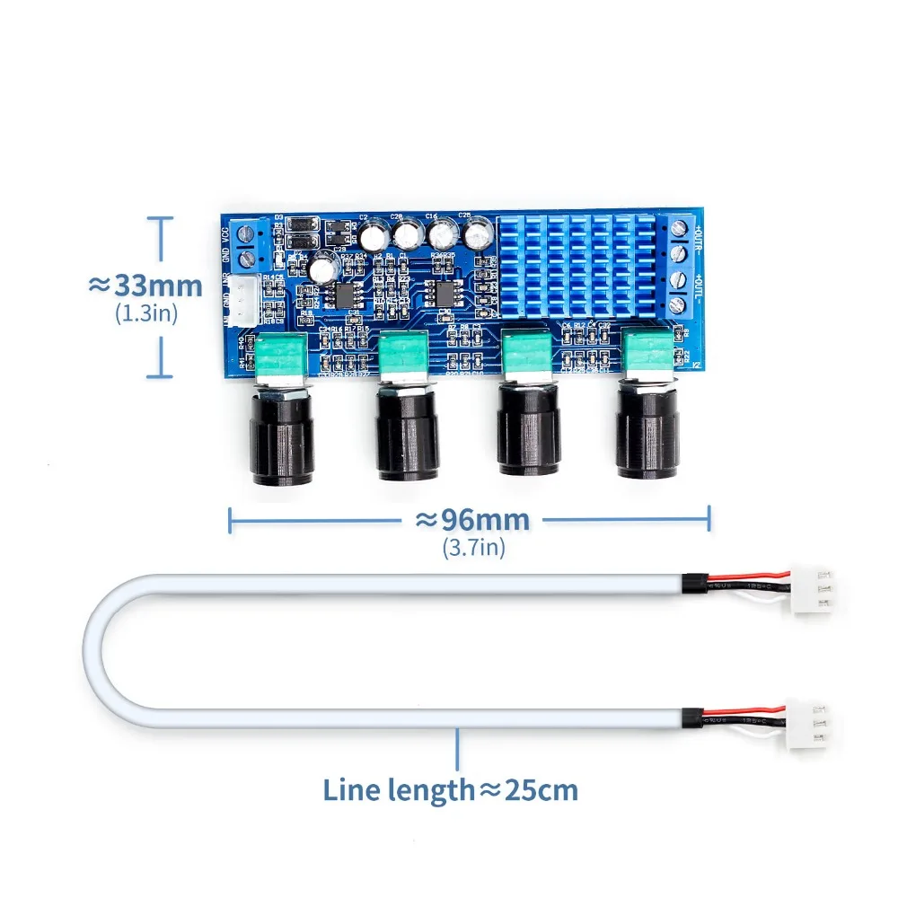 XH M577 TPA3116D2 аудио высокой мощности тональный Op Amps DC 12 24V двухканальный стерео 2X80W