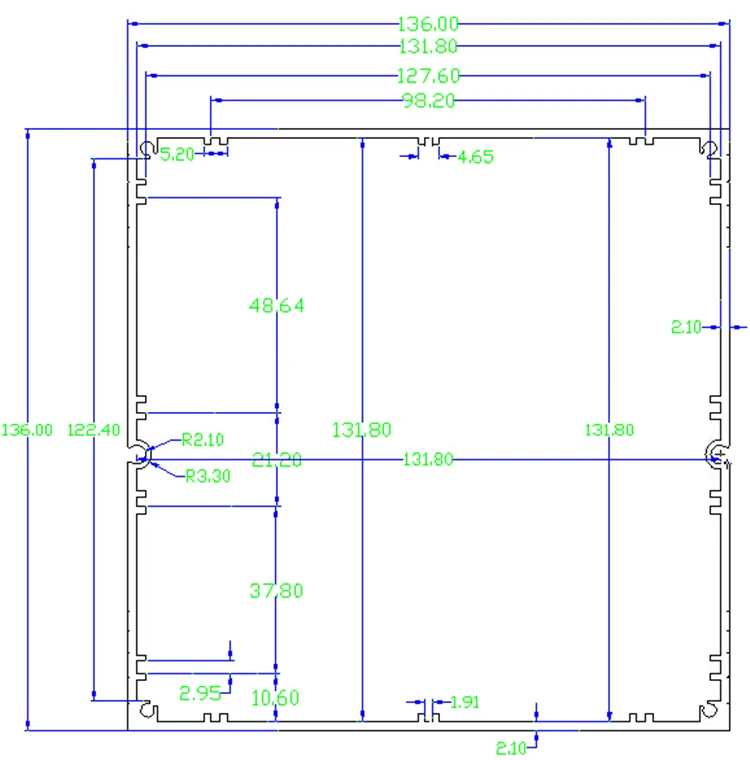 1 шт. алюминиевый корпус чехол для электроники проект чехол 136(H) x136(W) x200(L) мм 8218