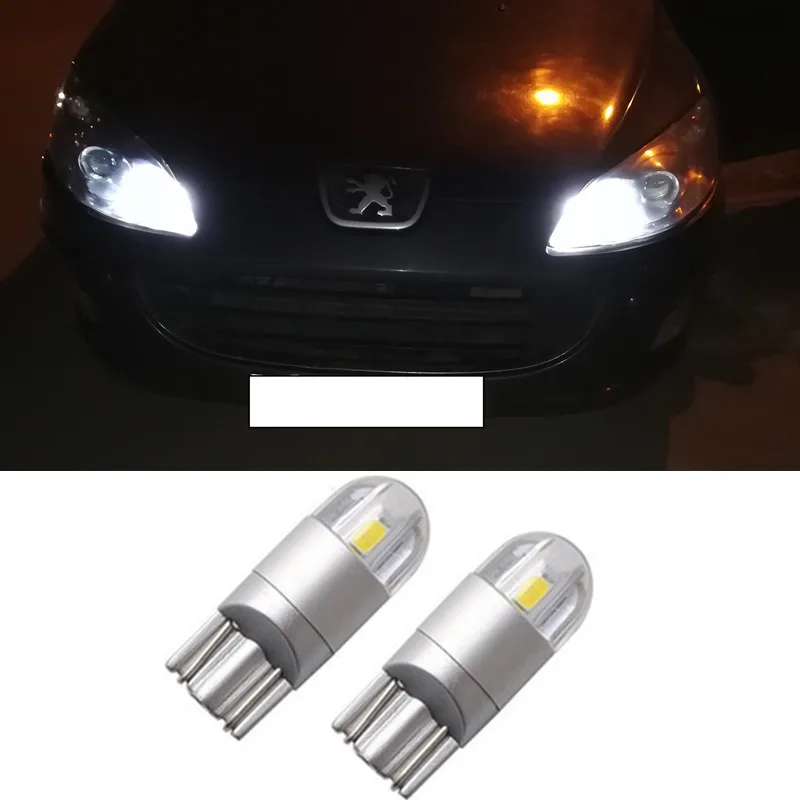 2 шт. Автомобильные светодиодные лампы T10 W5W 194 168 206 207 307 407 2008 3008 301 | Автомобили и