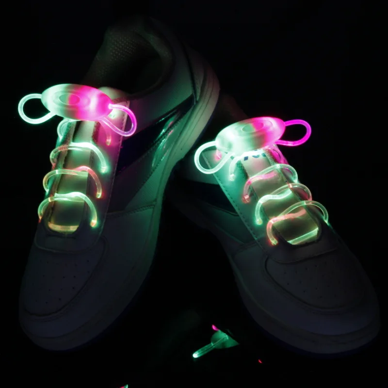 

500pair/lot New Multi-Color Cool Night Run Neon LED Shoe laces Shoes Strap Glow Stick Light Shoelaces Accessories Party Supplies
