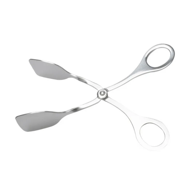 HIFUAR Barbecue Buffet Salad Pastry Food Tong Scissor shape Stainless