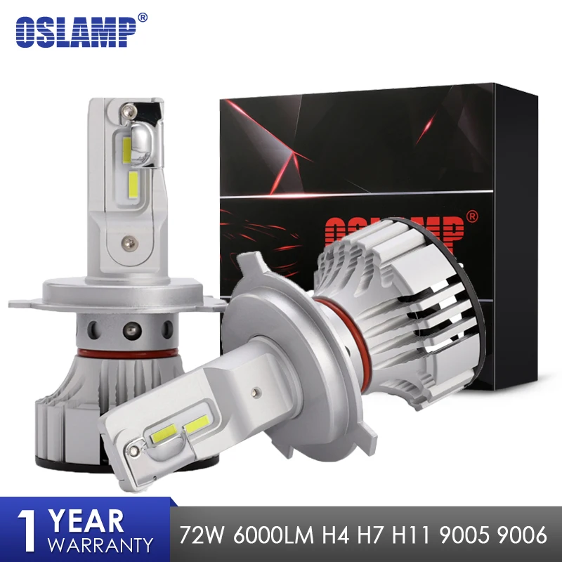 

Hight Quality Oslamp F2 H4 H7 H11 9005 9006 Car LED Headlight Bulbs CSP Chips 6000lm 72W Auto Led Lamps Car Light 12V 24V