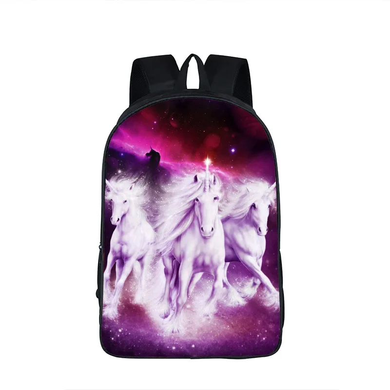 Фантастический единорог с принтом лошади рюкзак школьные сумки для подростков мальчиков и девочек нейлоновые рюкзаки школьные сумки для книг подростков Mochila - Цвет: 16 DJS16