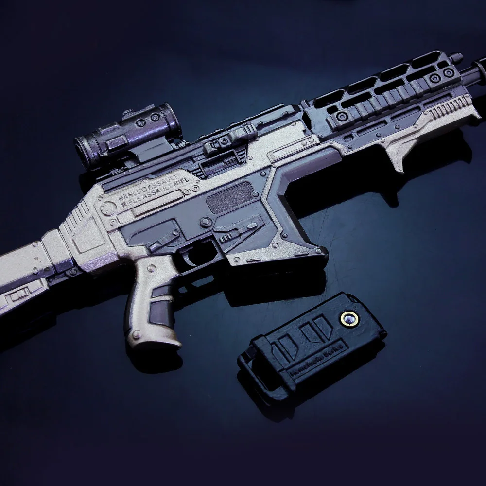 Металлический пистолет Модель брелок Мальчик игрушки подарки битва королевская игра APEX легенды