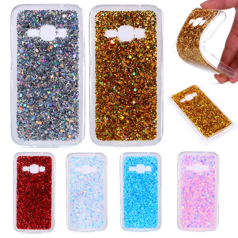 

For Samsung J 1 2016 J120 Shining Case Soft Silicone TPU Frame Colored Shiny Glitter Back Cover Case for Samsung Galaxy J1 2016