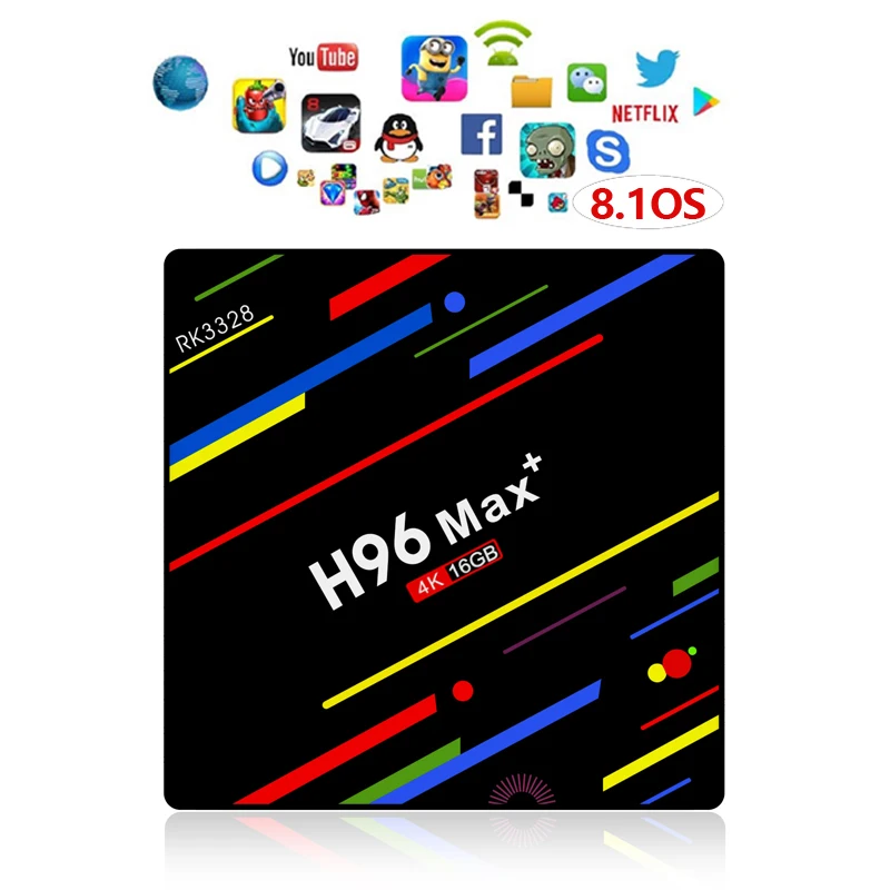 H96 Max Plus Android 8 1 ТВ приставка WiFi RK3328 Смарт android 2 ГБ + 16 Гб четырехъядерный 4 K