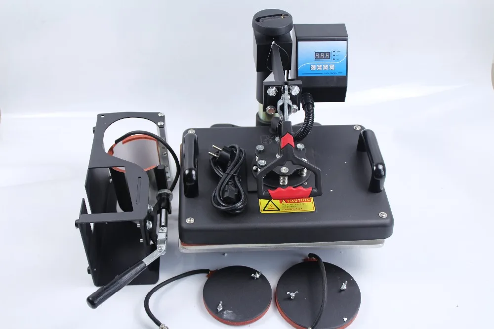 Free Shipping Combo heat transfer machine use for T shirts press printing 4 in 1 DX401