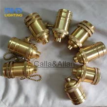 100 шт./упак. медный ламповый патрон из латуни электрическая розетка с переключателем или без выключателя и резьбовым наконечником DIY база светильника