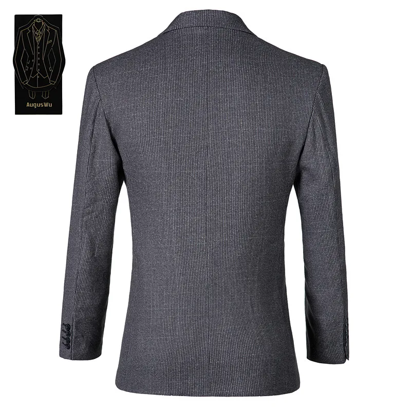 4 (4)          High-grade wool blend men's single-breasted suit jacket men's business suit suit men's ball party dress support custom