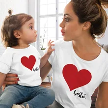 love print family matching clothes mom and daughter tee baby boho fashion cotton christmas matching outfits 2019 tops mama letter print matching couple tee