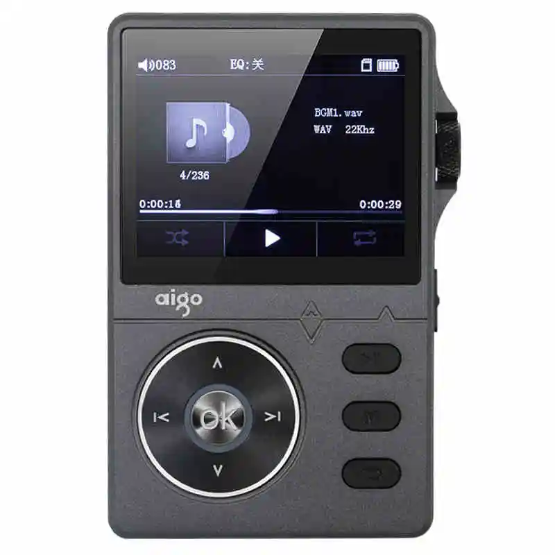 MP3 плеер Aigo 108 черного цвета, оригинальный, из сплава цинка, HiFi, высокое качество звука без потерь, универсальный плеер 2,2 дюйма 8 Гб|mp3 player|mp3 player qualityquality mp3 player | АлиЭкспресс