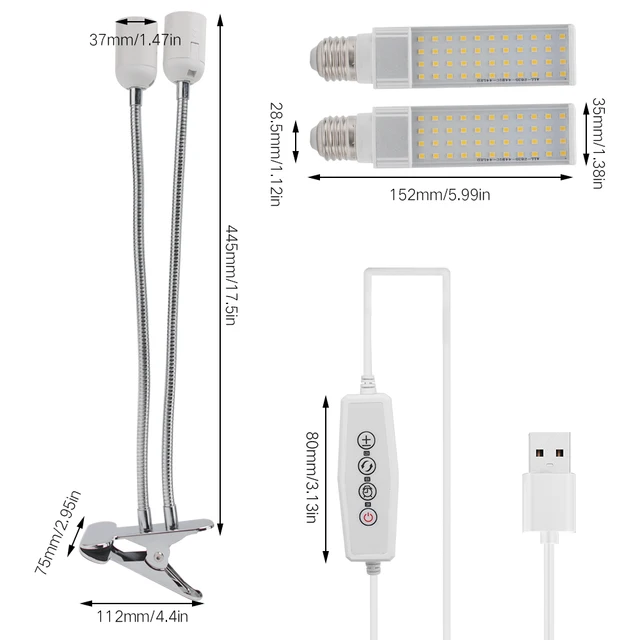 LED Grow Light Full Spectrum 380 800NM 45W 88 LED Dimmable Growing Lamp with Timer Indoor - LED Grow Light Full Spectrum 380~800NM 45W 88 LED Dimmable Growing Lamp with Timer Indoor Tent Greenhouse Plant Flower Phytolamp | RadiantHomeLighting