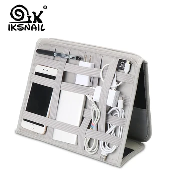 

IKSNAIL Elastic storage plate Notebook Mouse mobile hard disk data cable headset charger Digital Storage board Nylon for Tablet