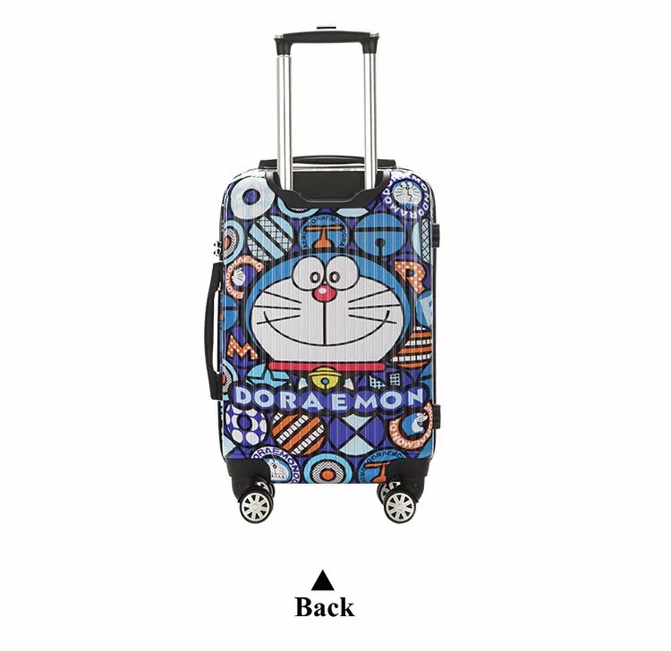 Doraemon мультфильм чемодан на колесиках Детский чемодан путешествия носить на ребенка мультфильм тележки универсальные на колесах багаж
