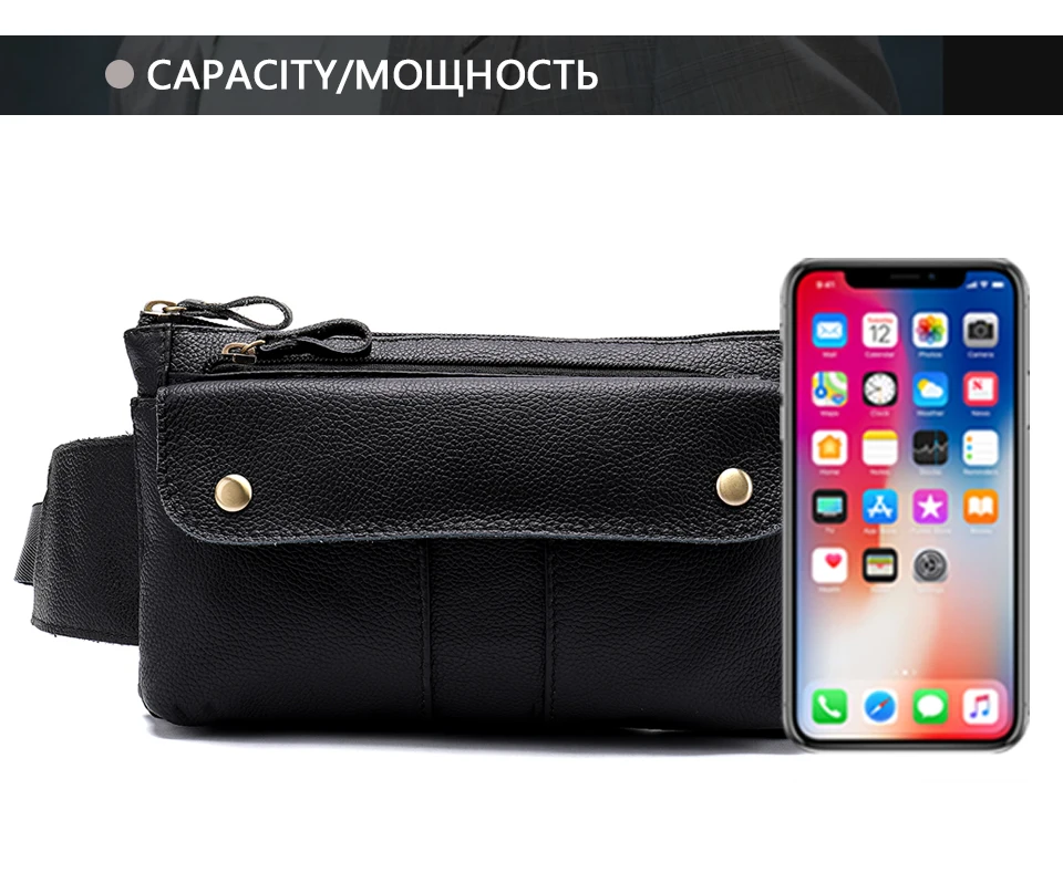 WESTAL поясная сумка из натуральной кожи поясная сумка для мужчин messenger fanny pack кожаная сумка через плечо повседневная денежная сумка для телефона для мужчин