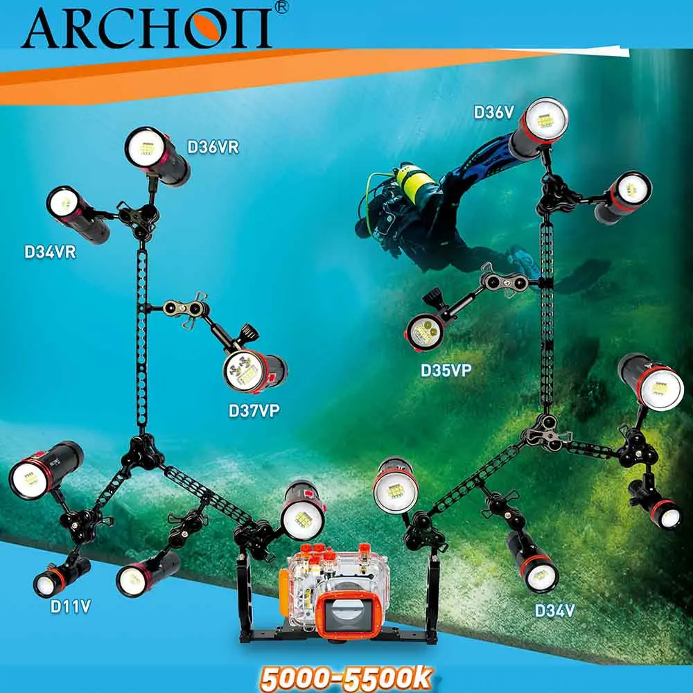 ARCHON D36V-II обновление(не D36VR W42VR) W42V светодиодный U2+ УФ подводный фотографирующий светильник для дайвинга видео светильник