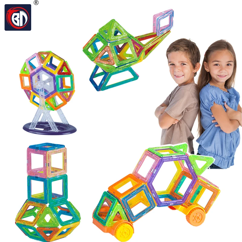 BD 184pcs Magnetic Designer Creator 3D DIY Building Blocks Bricks Educational Magnetic Blocks Juguetes Toys For