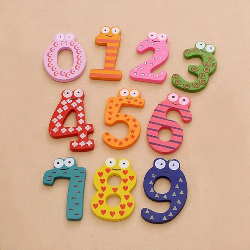 

Hot Sale Wood 10 Digital 26 Letter Fridge Magnets Educational Children Early Learning Math Magnet Stick Refrigerator Wooden Toy